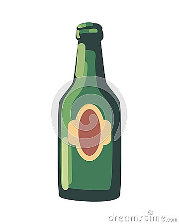 flat beer bottle Vector Illustration