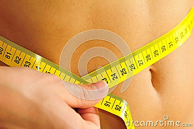 Flat belly Stock Photo