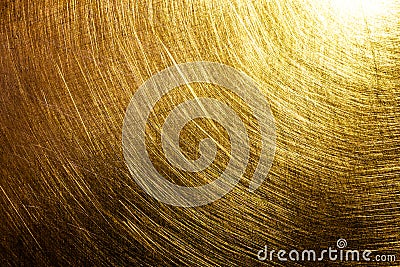 Flat shiny brushed brass texture with random pattern Stock Photo