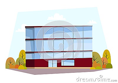 Flat building. Design for your website, brochures, etc. Vector illustration. Vector Illustration