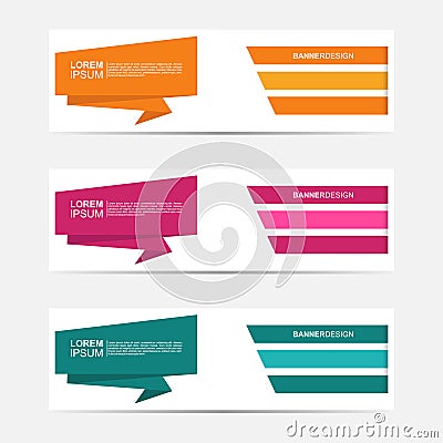 Flat Business Design Banner modern style Vector Illustration