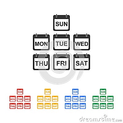 Flat calendar icon Stock Photo