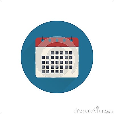 Flat calendar icon Vector Illustration