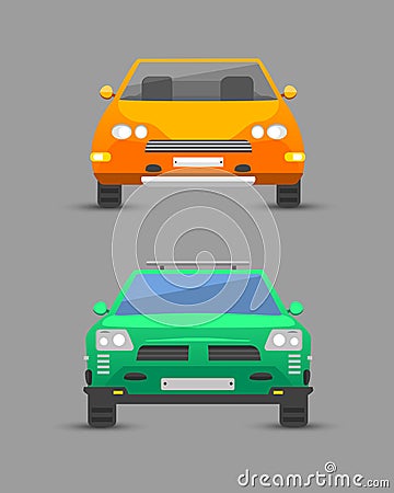 Flat car vehicle type design sign technology style vector generic classic business illustration . Vector Illustration