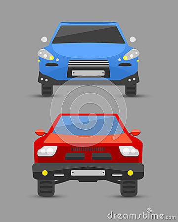 Flat car vehicle type design sign technology style vector generic classic business illustration . Vector Illustration