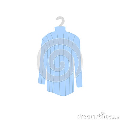 Flat cartoon fashionable jersey on clothes hanger,fashion shopping vector illustration concept Vector Illustration