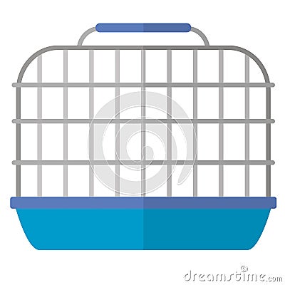 Flat cartoon hamster cage Vector Illustration