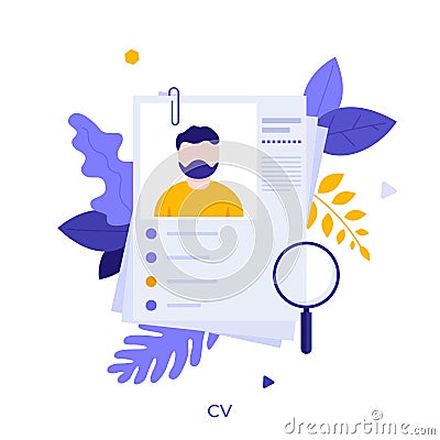 Flat Character Concept Vector Illustration