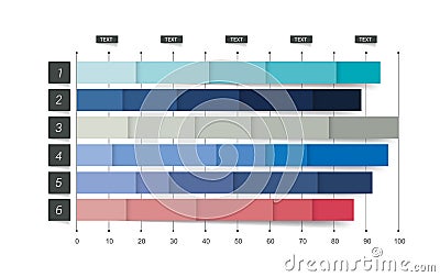 Flat chart, graph. Simply color editable. Vector Illustration