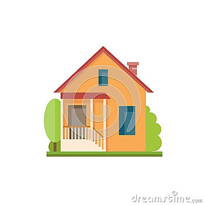 House flat icon Cartoon Illustration