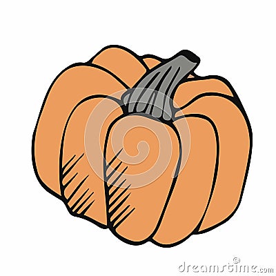 Flat colorful pumpkin illustration. Abstract flat colorful pumpkins for decoration design. Flat vector illustration character Vector Illustration