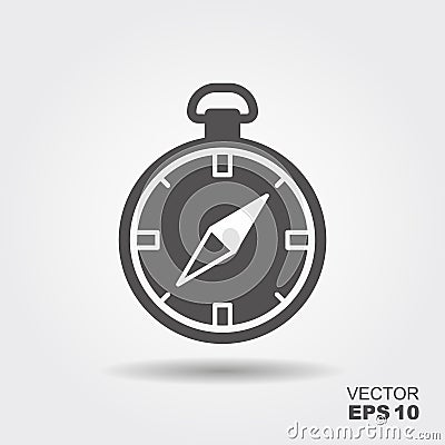 Flat Compass icon. Vector symbol for website design, mobile application, ui. Stock Photo