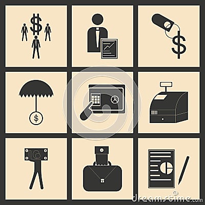 Flat concept economic icon Vector Illustration