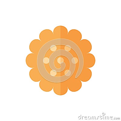 Flat cookie icon Vector Illustration