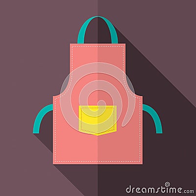 Flat Design Apron Vector Illustration