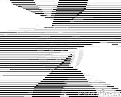 Halftone bitmap lines retro background Black and White pattern Vector Illustration