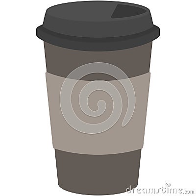 Blank Brown Paper Coffee Cup Illustration Vector Illustration