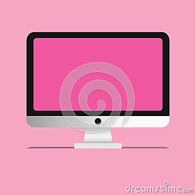 Flat design business Vector Illustration concept Empty copy space modern abstract background Geometric element Desktop Computer Di Stock Photo