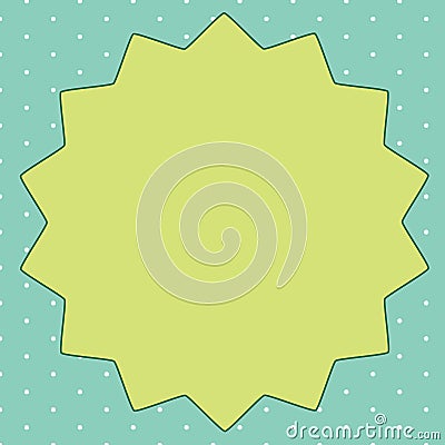 Flat design business Vector Illustration concept Empty copy space modern abstract background Geometric element Fourteen 14 Pointed Stock Photo