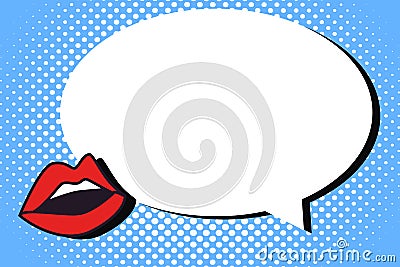 Flat design business Vector Illustration concept Empty copy space modern abstract background Geometric element Halftone Red Lips P Stock Photo