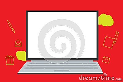 Flat design business Vector Illustration concept Empty copy space modern abstract background Geometric element Open Vector Illustration