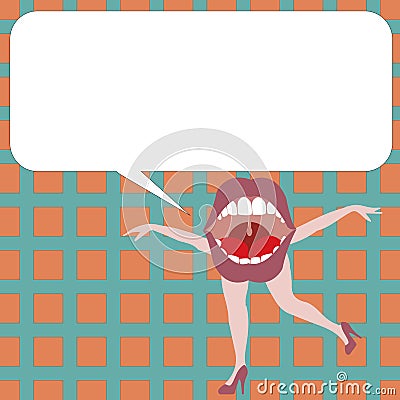 Flat design business Vector Illustration concept Empty template copy space text for Ad website esp 3d isometric Open Mout Stock Photo