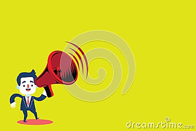 Flat design business Vector Illustration Empty copy space text for Ad website promotion esp isolated Banner template Man Vector Illustration