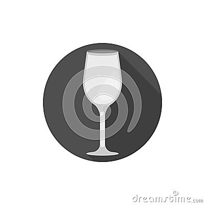 Flat design Cabernet Wine Glass Vector Illustration