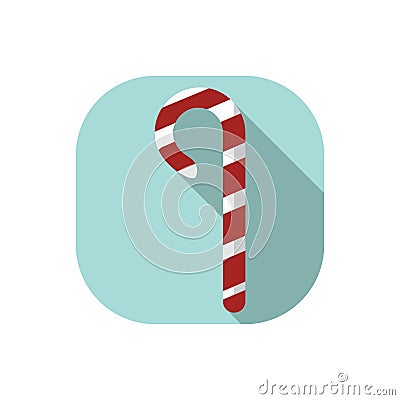 Flat design Christmas Candy Cane Stock Photo