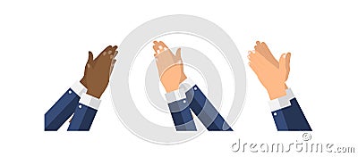 Flat Design Clapping Hand Applause template. Vector Illustration Vector Illustration