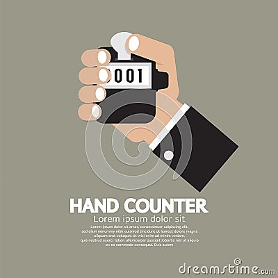 Flat Design Hand Counter Vector Illustration
