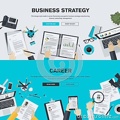 Flat design illustration concepts for business and career Vector Illustration