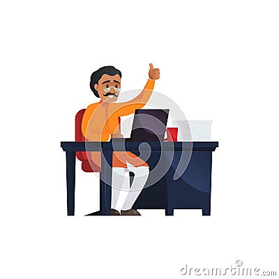 Successful ethnic office worker Stock Photo
