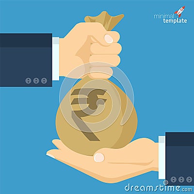 Indian rupee vector icon Vector Illustration