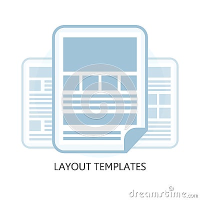 Flat Design Layout Templates Icon Vector Illustration