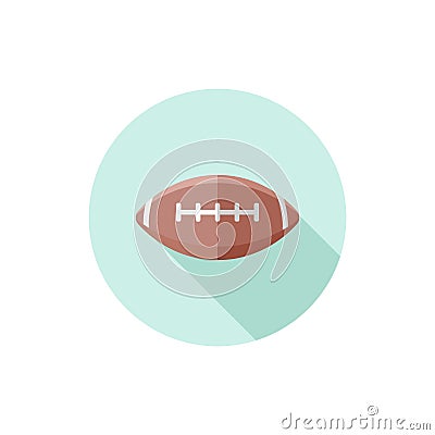 Flat design Rugby Ball Vector Illustration