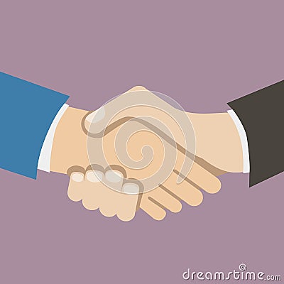 Flat Design Style Icon Businessman partnership handshake Stock Photo