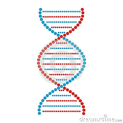 Flat DNA and molecule sign Vector Illustration