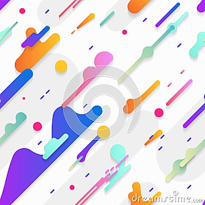 Flat dynamic pattern. Vector Illustration