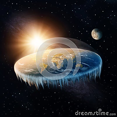 Flat Earth Stock Photo