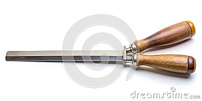 Flat File tool with its parts isolated on a white background It is used to reduce flat surfaces by the filing of finishing AI Ge Stock Photo