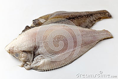 Flat fish on a white background Stock Photo