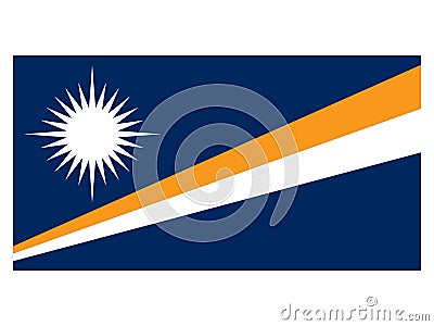 Flag of the Marshall Islands Vector Illustration