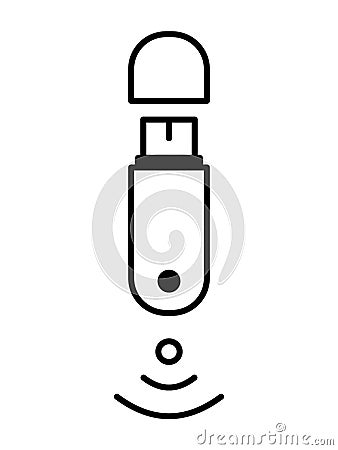 Flash drive Vector Illustration