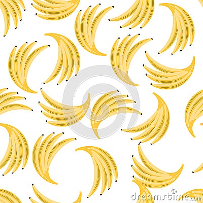 Flat Fruit Seamless Pattern Vector Illustration