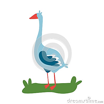 Flat Goose Illustration Vector Illustration