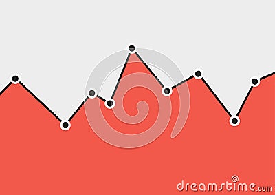Flat graph (data report) background layout Vector Illustration