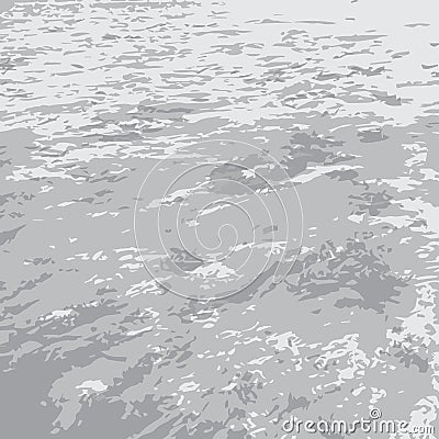 Flat gray sea Vector Illustration