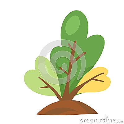 Flat Green Turnip And Beet Leaves Icon Vector Illustration