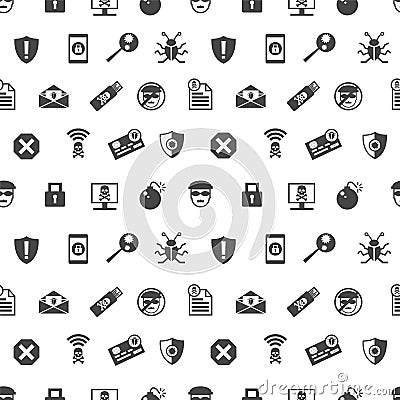 Flat hacking seamless pattern Vector Illustration